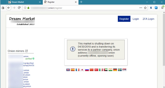 darknet black market url